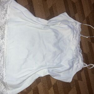 Elegant White Lace Trim Camisole